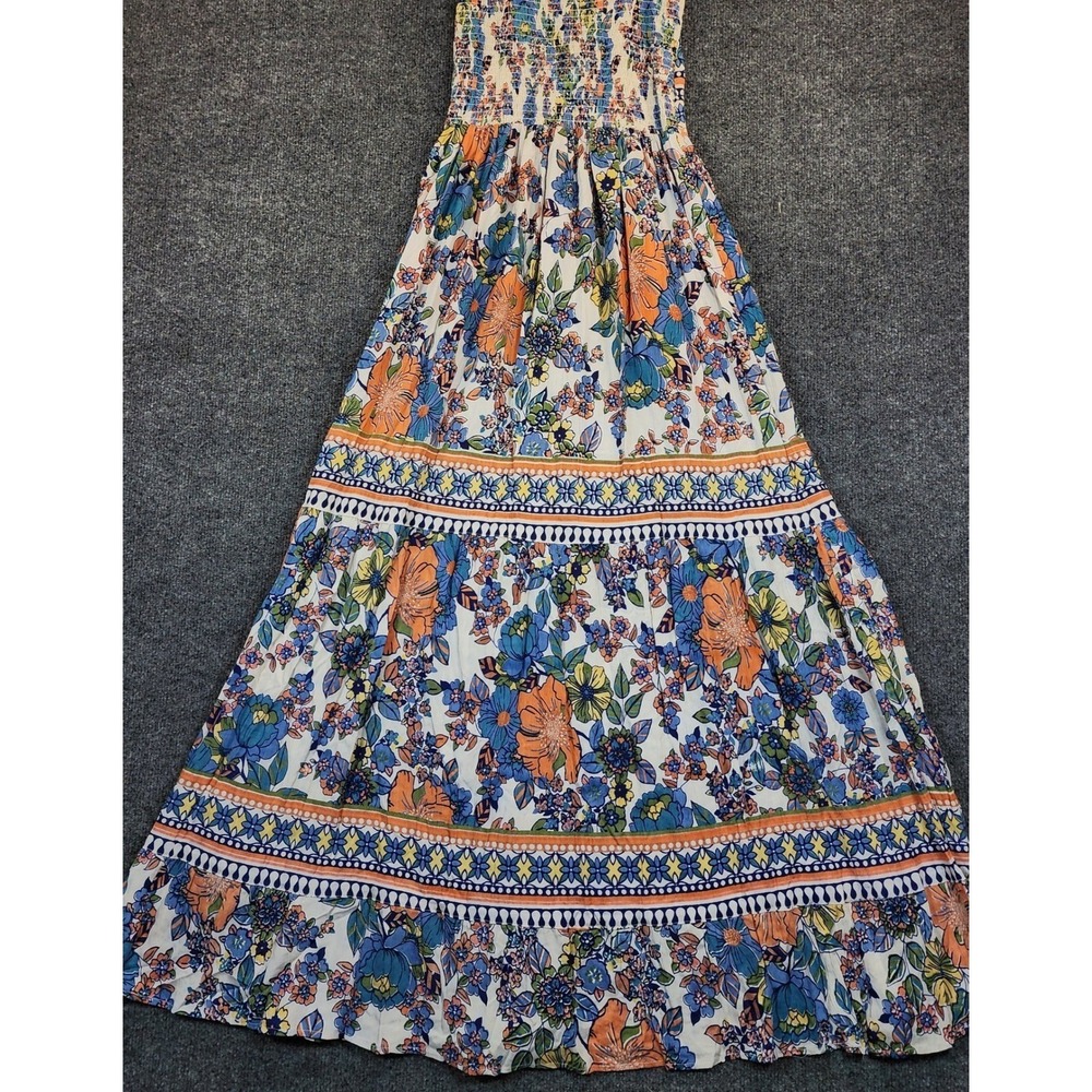 Angie Women Boho Prairie Cottagecore Festival Tiered Maxi Dress Rayon Size S NWT - Picture 8 of 13